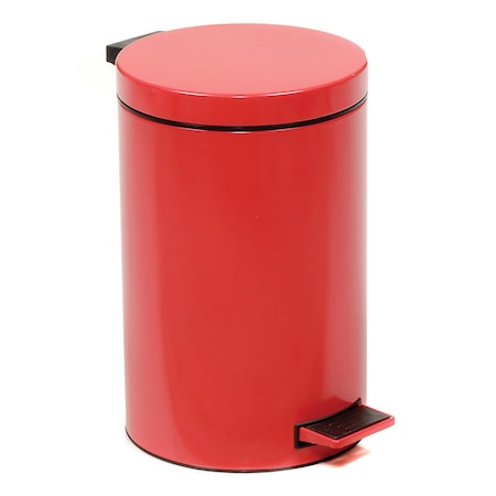 Global Industrial Step On Trash Can, 3-1/2 Gallon, Red 237752RD